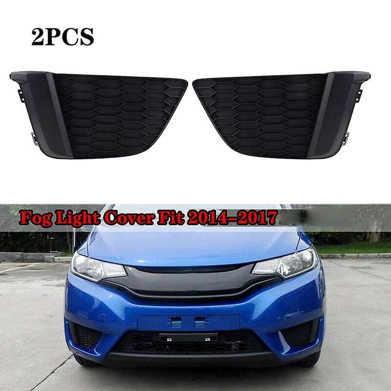 2PCS Front Bumper Fog Light Bezel Cover for Fit Jazz 2014 2015 2016 2017