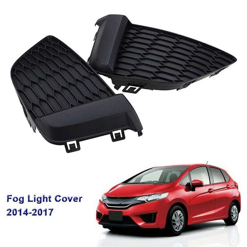 2PCS Front Bumper Fog Light Bezel Cover for Fit Jazz 2014 2015 2016 2017