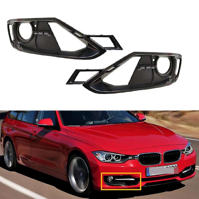 2PCS Front Bumper Fog Light Cover Mouding Strips for F30 F31 F34 F35 316I 320I 328I 335I 51117300739