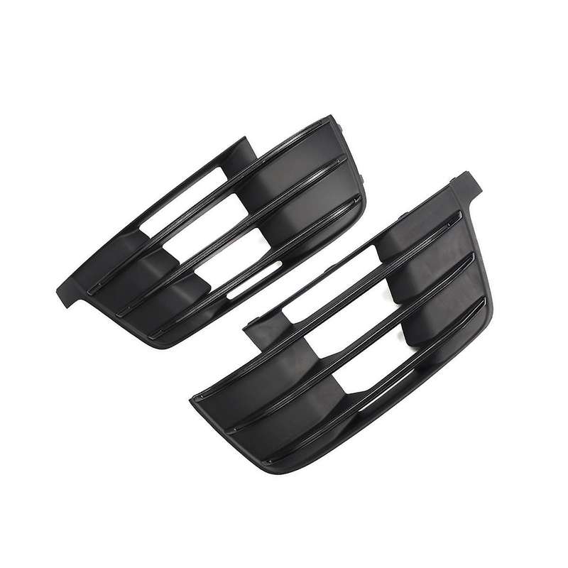 2pcs Front Bumper Fog Light Lamp Air Guide Grille Black Bezel for 16-19 4m0807681d 4m0807682d