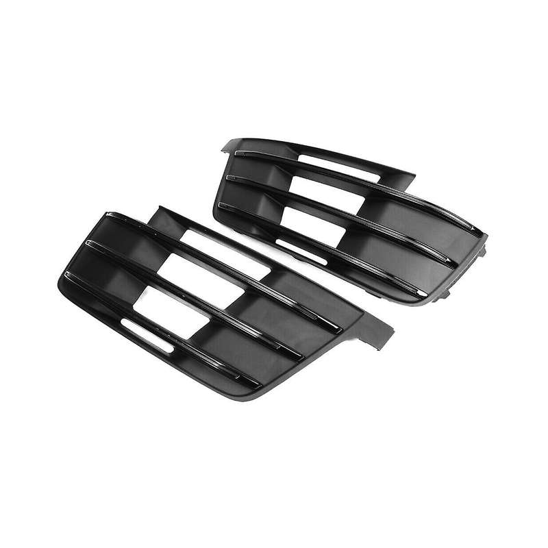 2pcs Front Bumper Fog Light Lamp Air Guide Grille Black Bezel for 16-19 4m0807681d 4m0807682d