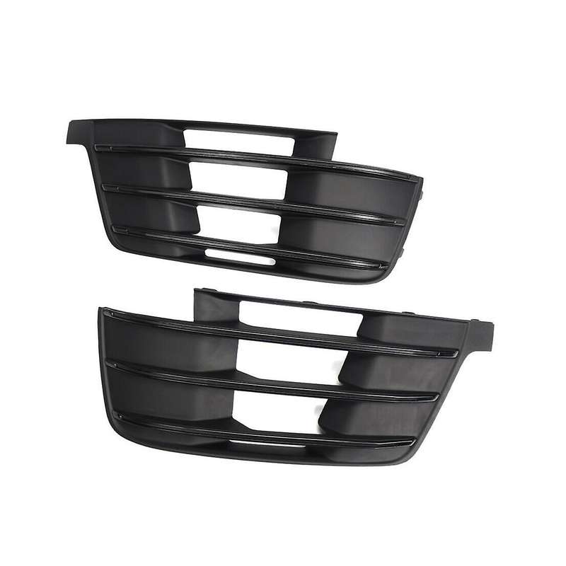 2pcs Front Bumper Fog Light Lamp Air Guide Grille Black Bezel for 16-19 4m0807681d 4m0807682d
