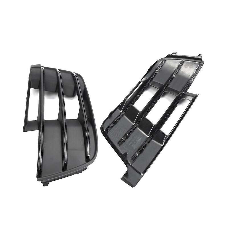 2pcs Front Bumper Fog Light Lamp Air Guide Grille Black Bezel for 16-19 4m0807681d 4m0807682d