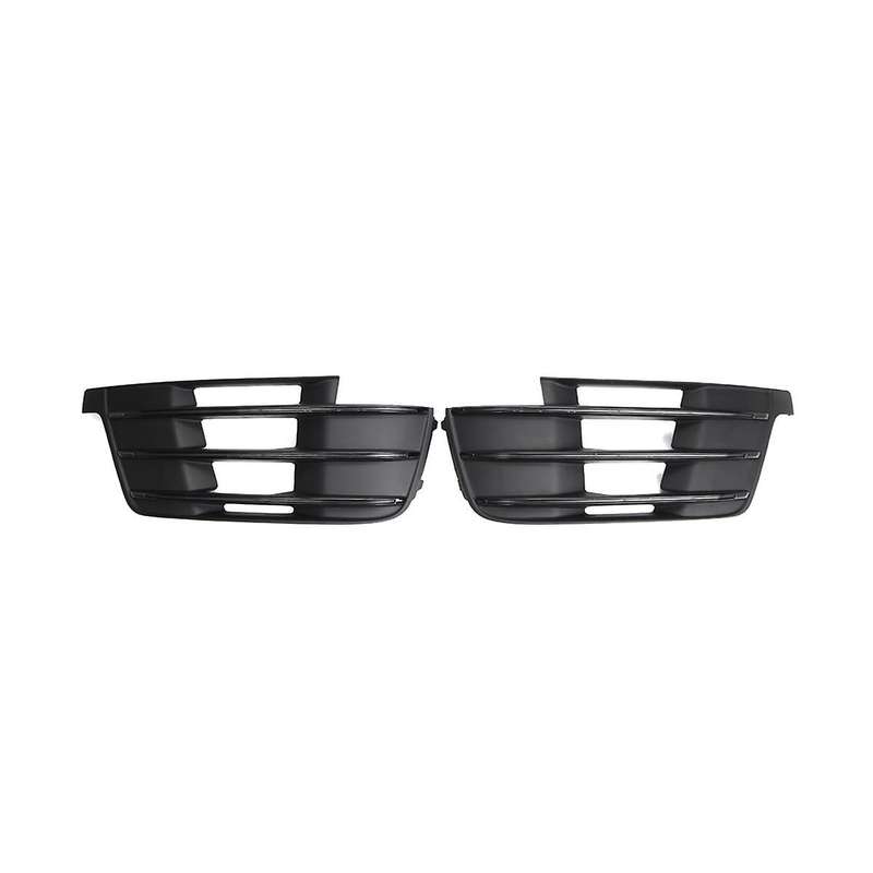 2pcs Front Bumper Fog Light Lamp Air Guide Grille Black Bezel for 16-19 4m0807681d 4m0807682d