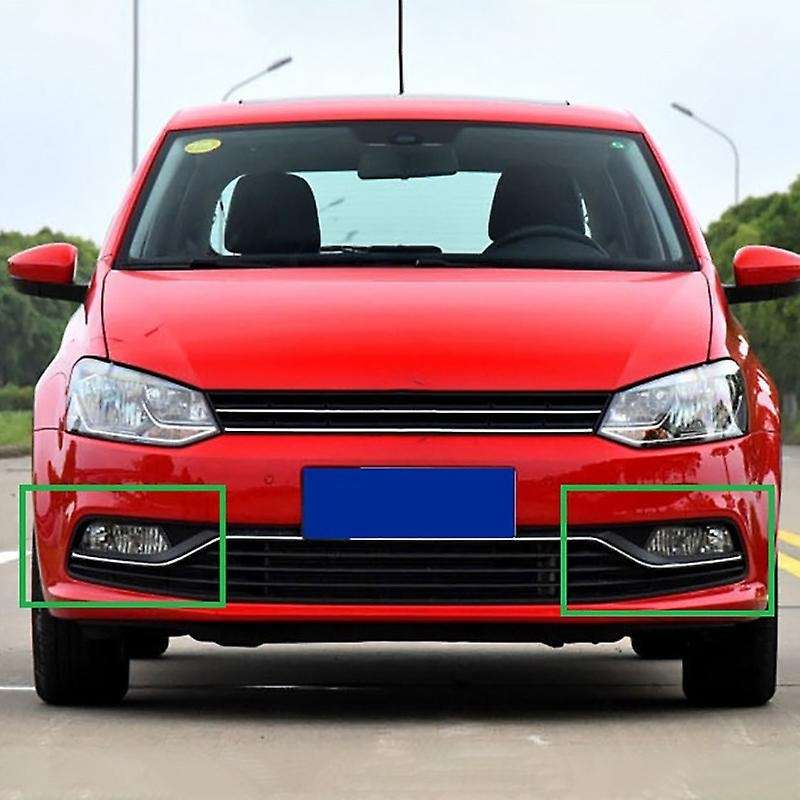 2PCS Front Bumper Fog Light Lamp Grille Grill Cover Replacement for  2014-2018, 6RG853665K,6RG853666