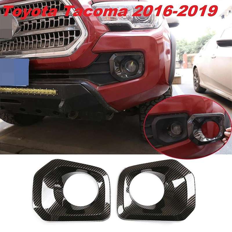 2Pcs Front Bumper Fog Light Lamp Grille Cover Trim for 2016-2019