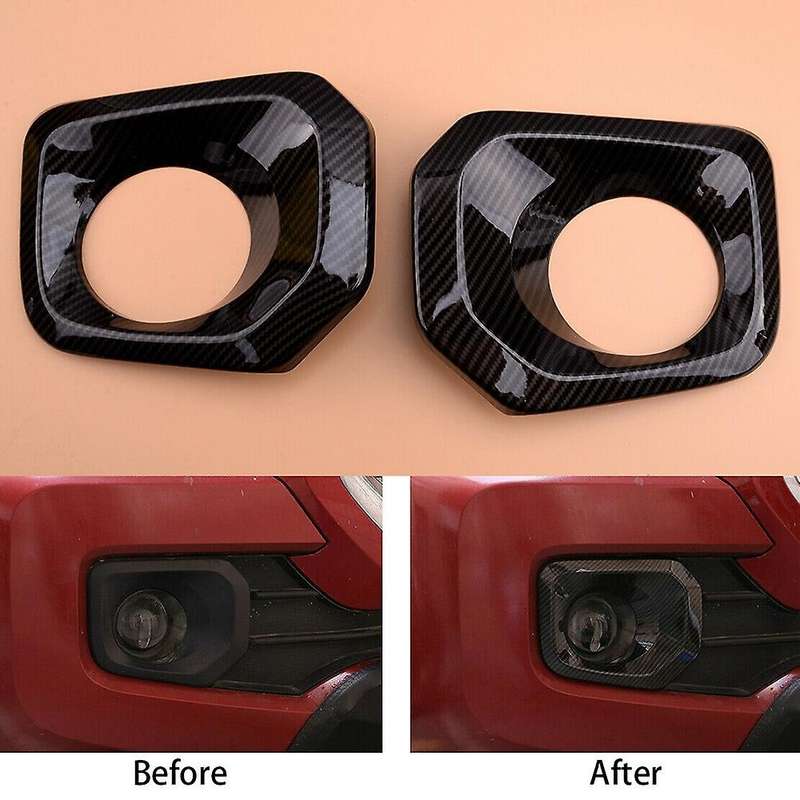 2Pcs Front Bumper Fog Light Lamp Grille Cover Trim for 2016-2019