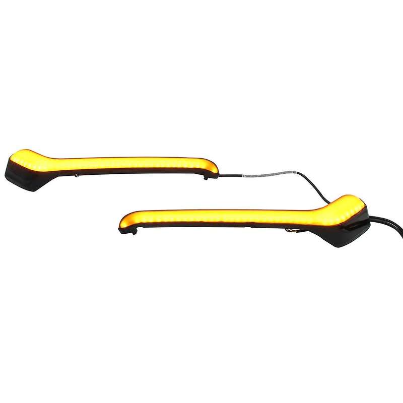 2Pcs Front Bumper LED Daytime Running Light Turn Signal Fog Lamp for Hatchback 2019-2020