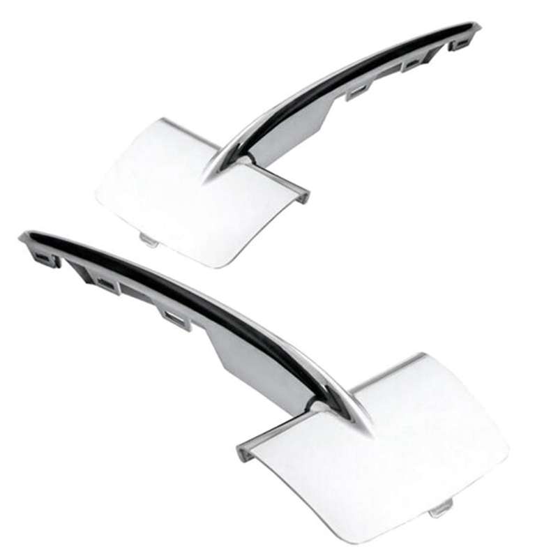 2PCS Front Bumper Lower Grille Trim Chrome for F15 X5 2014-2018 51117325395,51117325396 Car Accesso