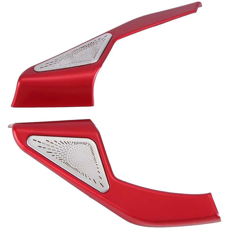 2PCS Front Door Stereo Speaker Cover Trim Decor for 11Th 2022 2023 Red Interior Accessories
