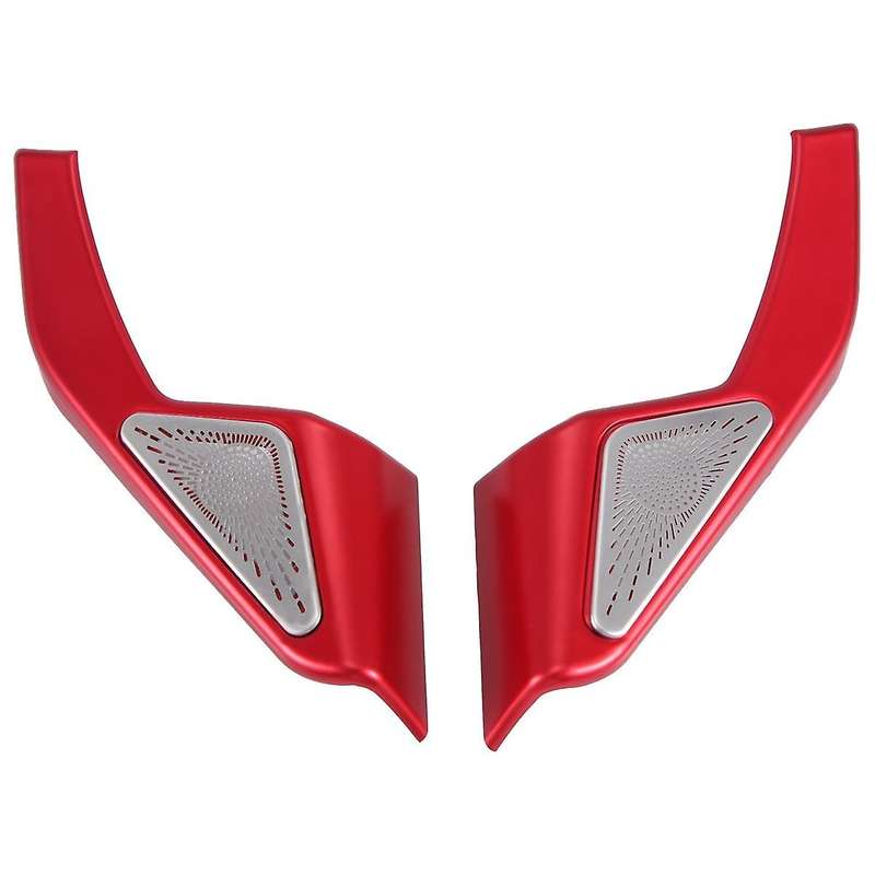 2PCS Front Door Stereo Speaker Cover Trim Decor for 11Th 2022 2023 Red Interior Accessories