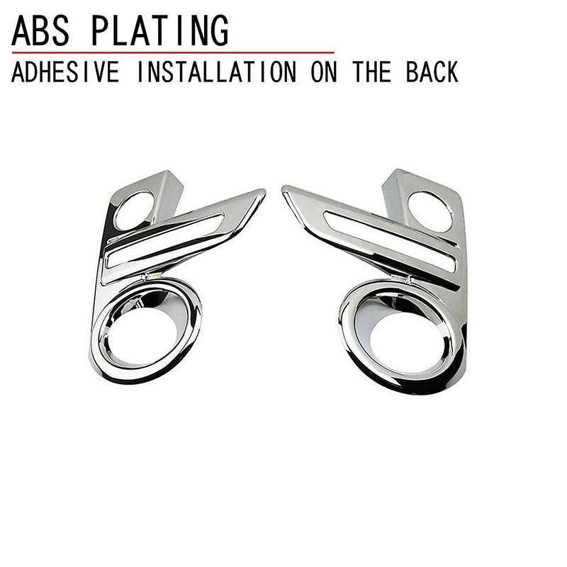 2Pcs Front Fog Lamp Frame Anti-Scratch Sheet Silver ABS for Raize 200 Series ()