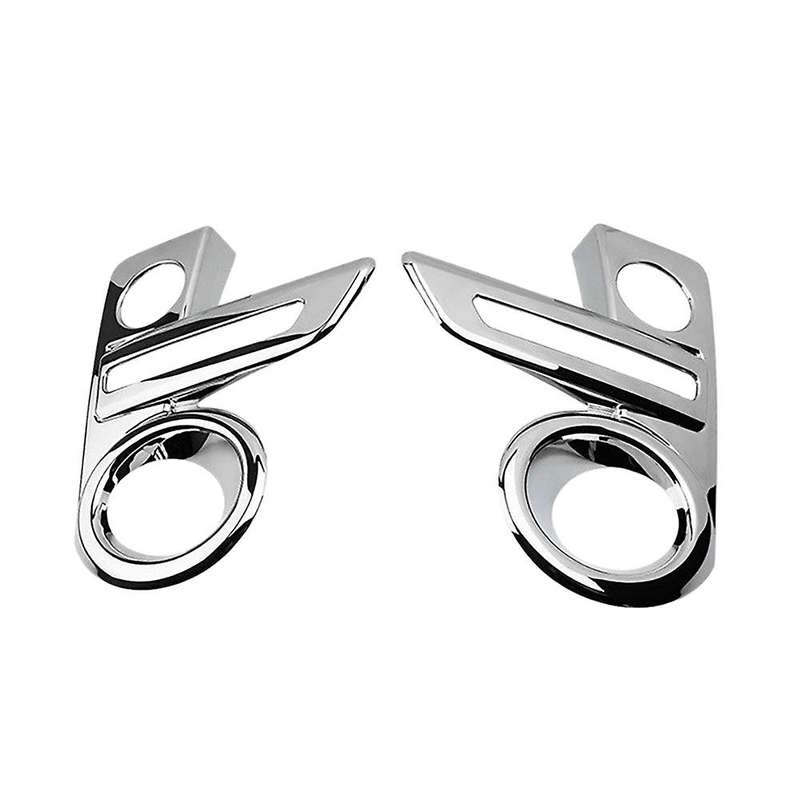 2Pcs Front Fog Lamp Frame Anti-Scratch Sheet Silver ABS for Raize 200 Series ()