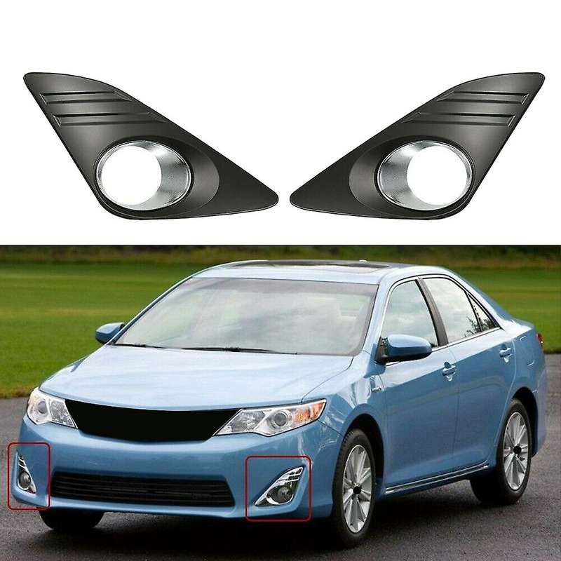 2Pcs Front Fog Light Grille Lamp Cover for 2012-2014