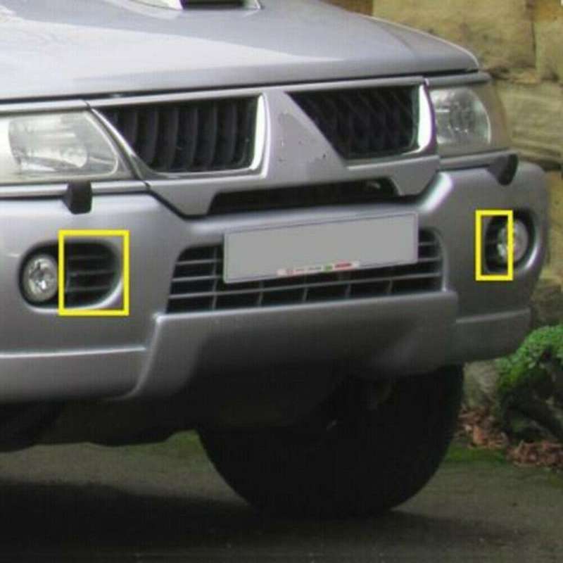 2Pcs Front Fog Light Bumper Daytime Running Driving Lamps Cover Grille Bezel for Montero Sport 1999-