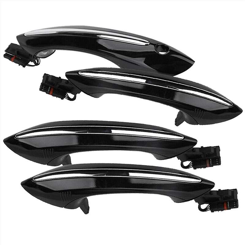 2pcs Front Exterior Door Handle Set Smart Key Outside Puller for 5 6 7 Series F07 F10 F11 F06 F12 F