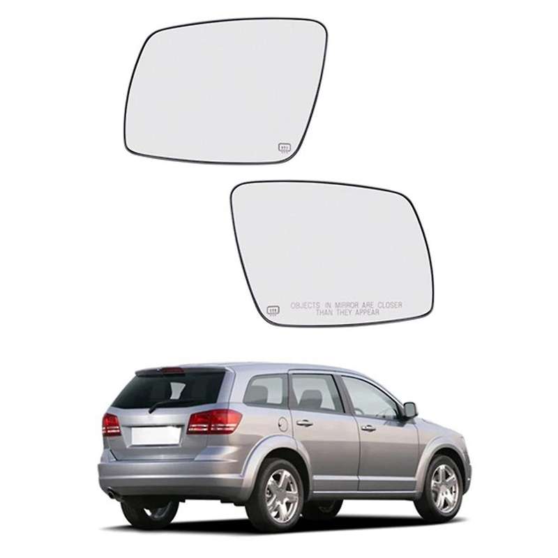 2pcs Front Heated Side Door Wing Rear View Mirror Lens Glass 68045693aa 68045694aa for Journey 2009-