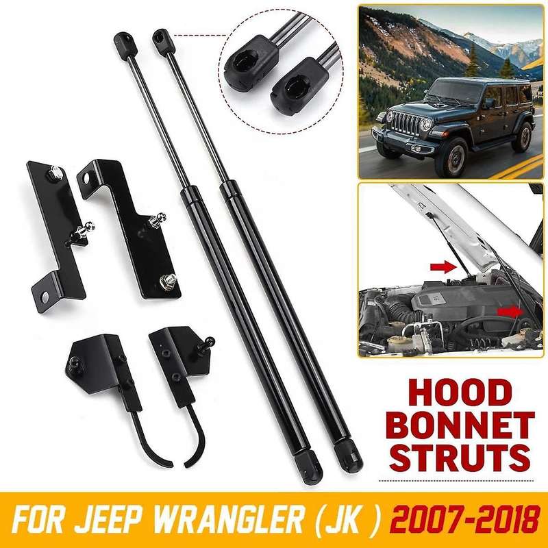 2Pcs Front Hood Bonnet Modify Gas Lift Support Shock Damper for JK 2007-2018