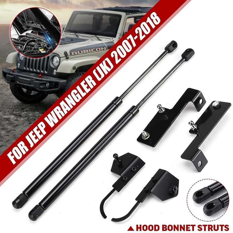 2Pcs Front Hood Bonnet Modify Gas Lift Support Shock Damper for JK 2007-2018