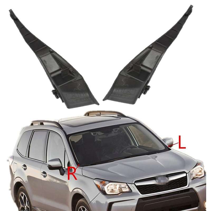 2Pcs Front Windshield Wiper Cowl Trim Water Deflector Plate Neck Trim Panel for Forester SJ 2013-201
