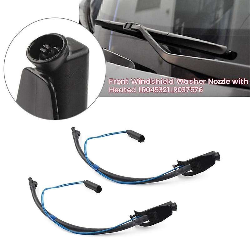 2pcs Front Windshield Washer Nozzle with Heated LR045321 for Range L405 13-15/Sport L494 14-19 LR037