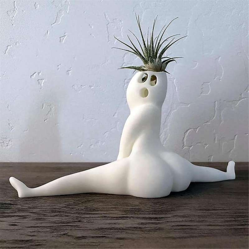 2pcs Funny Big Booty Ghost Planter, Prank Gift Decor Planter Air Fern Display Stand, Big Booty Ghost