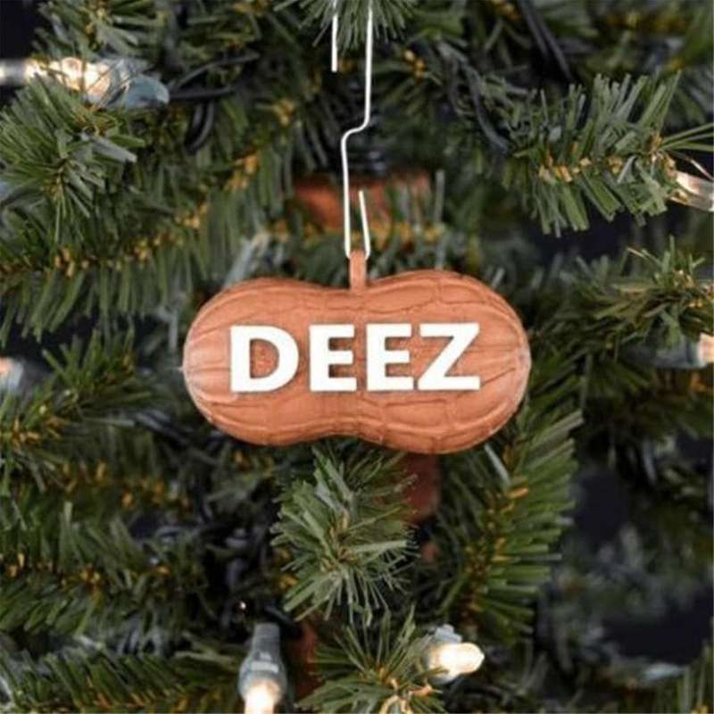 2pcs Funny Deez Ornament Christmas Peanuts Hanging Nut Xmas Tree Decor Gift