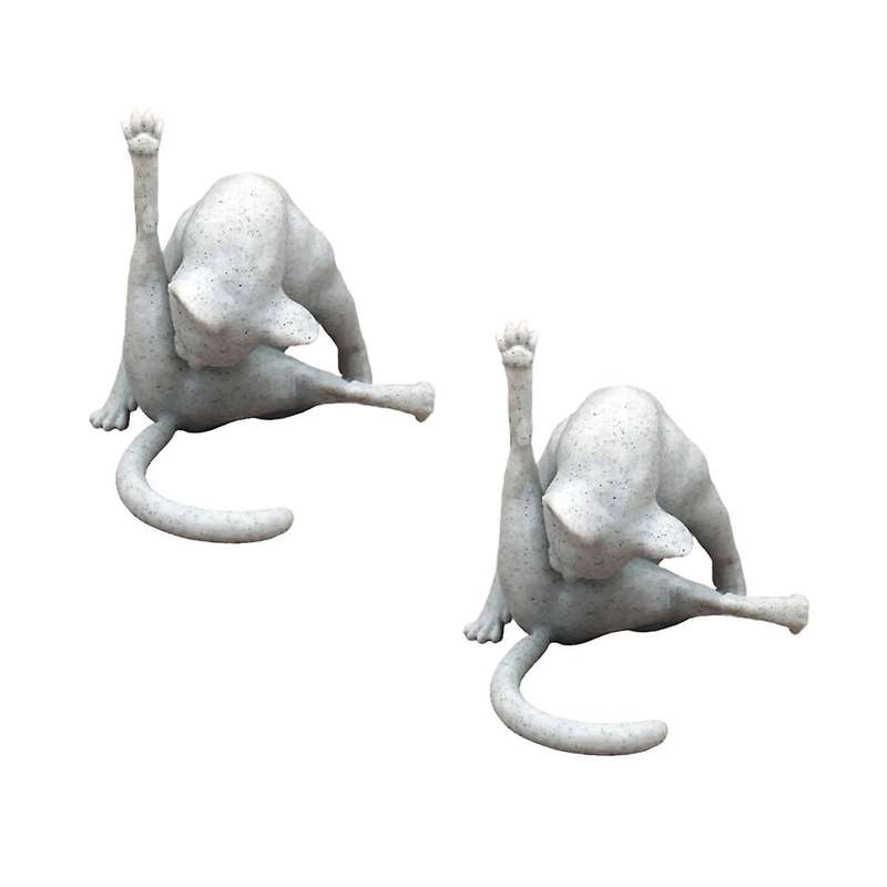2pcs Funny Figurine No Sculpture Resin Animals Statue Home Decor Unique Craft Decorative Ornaments