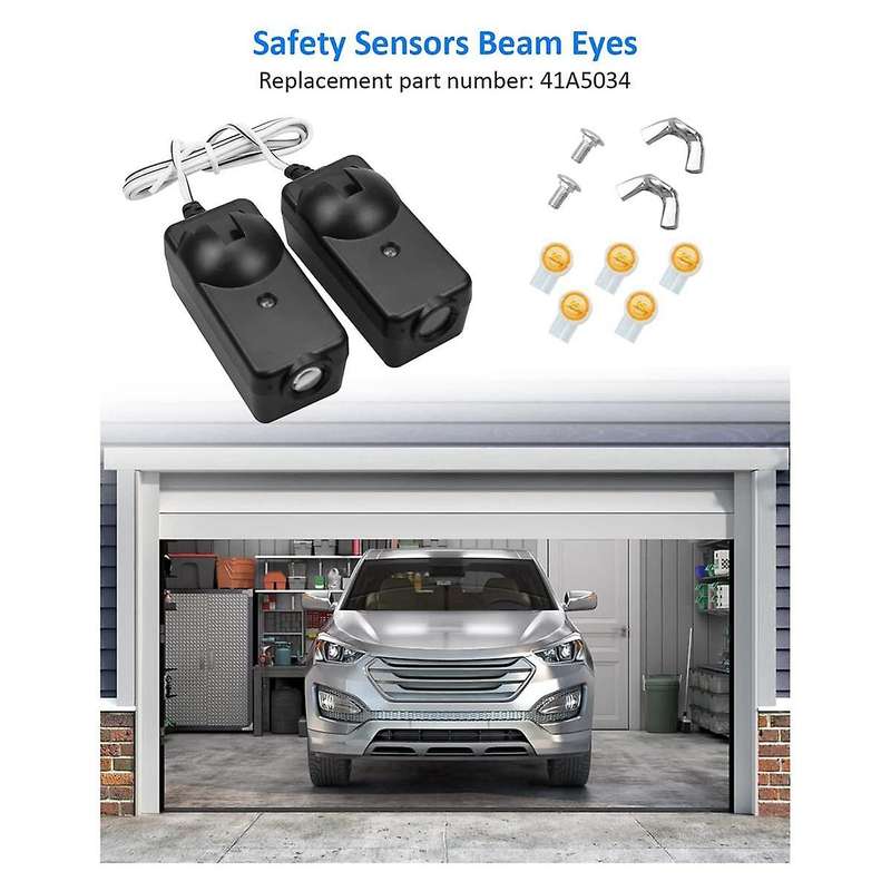 2Pcs Garage Door Opener Safety Sensor Beam Eyes Fit for Sears with Brackets