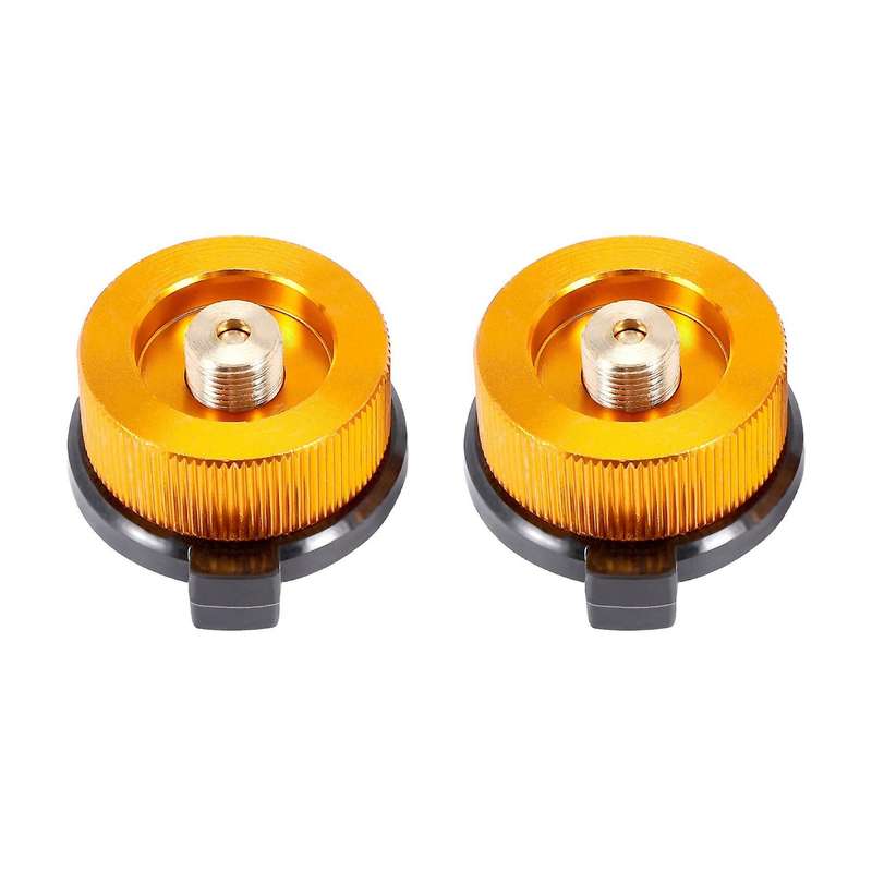 2pcs Gas Adapter Safe Durable Gas Stove Adapter Stove Connection Outdoor Camping Gas Bottle Adaptor