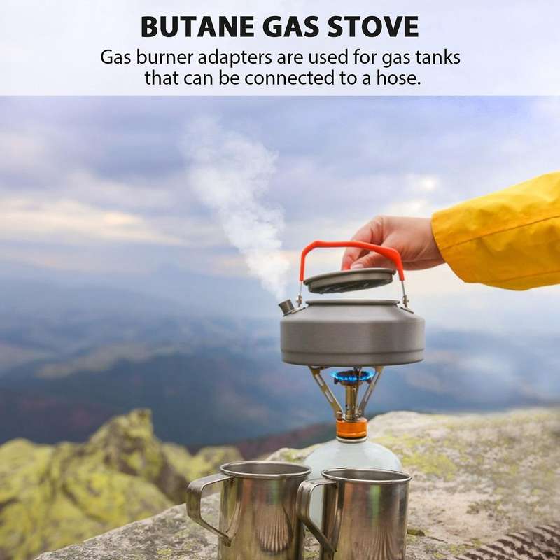 2pcs Gas Adapter Safe Durable Gas Stove Adapter Stove Connection Outdoor Camping Gas Bottle Adaptor