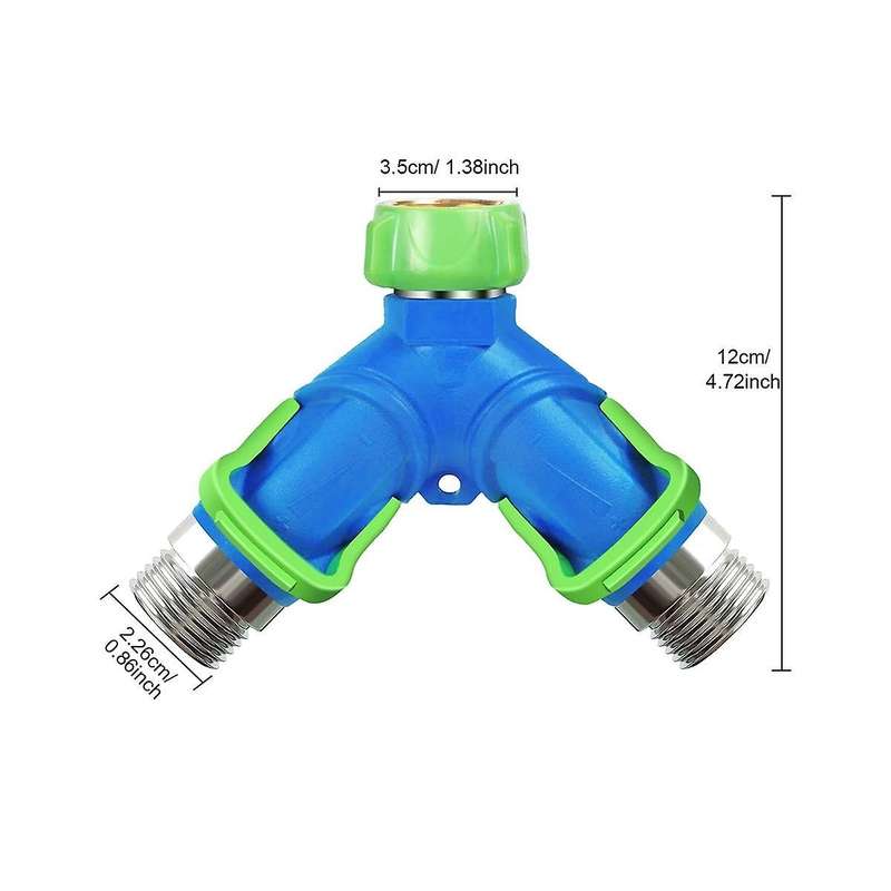 2pcs Garden Hose Splitter-water Hose Splitter 2 Way,hose Y Splitter Connector Faucet Outdoor Water