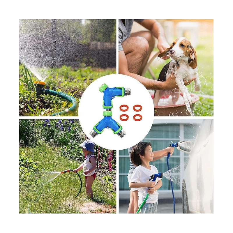2pcs Garden Hose Splitter-water Hose Splitter 2 Way,hose Y Splitter Connector Faucet Outdoor Water