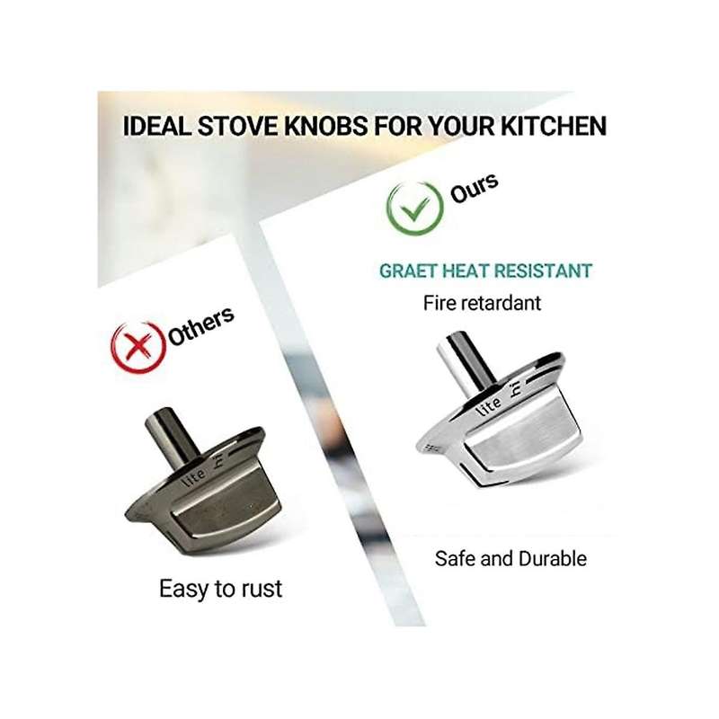 2Pcs Gas Stove Knobs 5304525746 Range Replacement Knobs Compatible for Gas Range Oven Stove