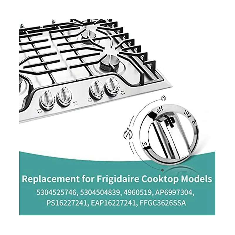 2Pcs Gas Stove Knobs 5304525746 Range Replacement Knobs Compatible for Gas Range Oven Stove