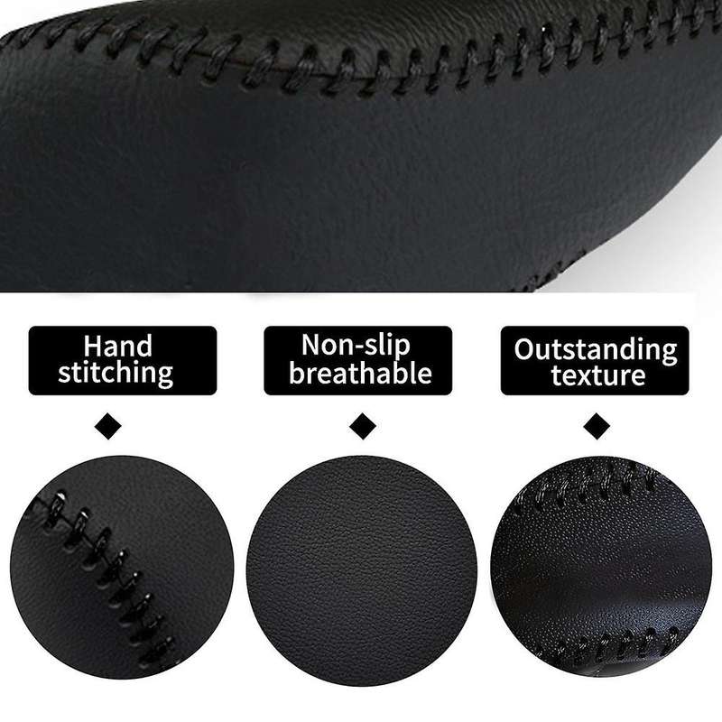 2PCS Gear Head Shift Knob Case Cover Handbrake Cover Compatible Compatibled