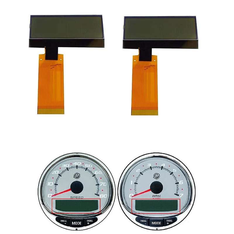 2Pcs Gauge LCD Display 8M0101099 for Mercury SC1000 1999-2018 Dashboard Speedometer Tachometer Scree