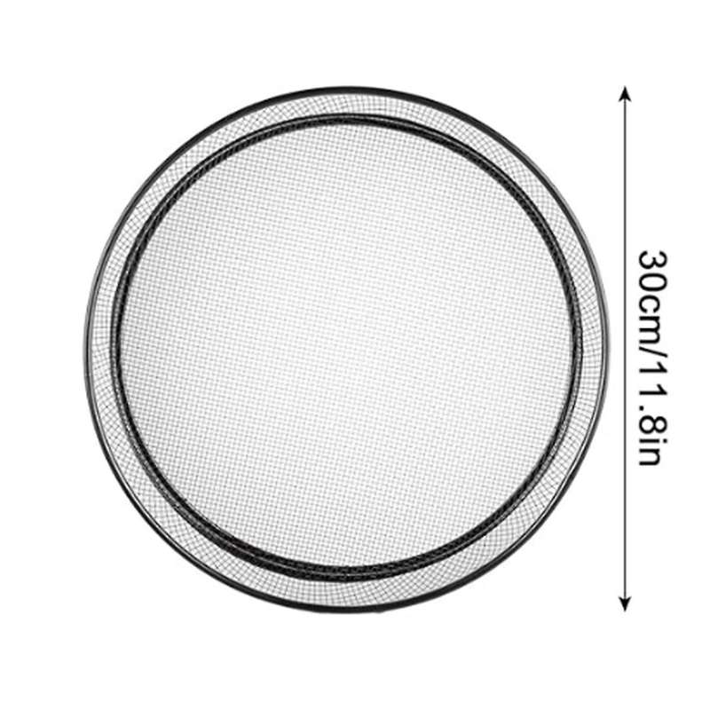 2PCS Gardening Sand Soil Compost Sifter with 30cm Diameter Stainless Steel Mesh Garden Soil Sieve