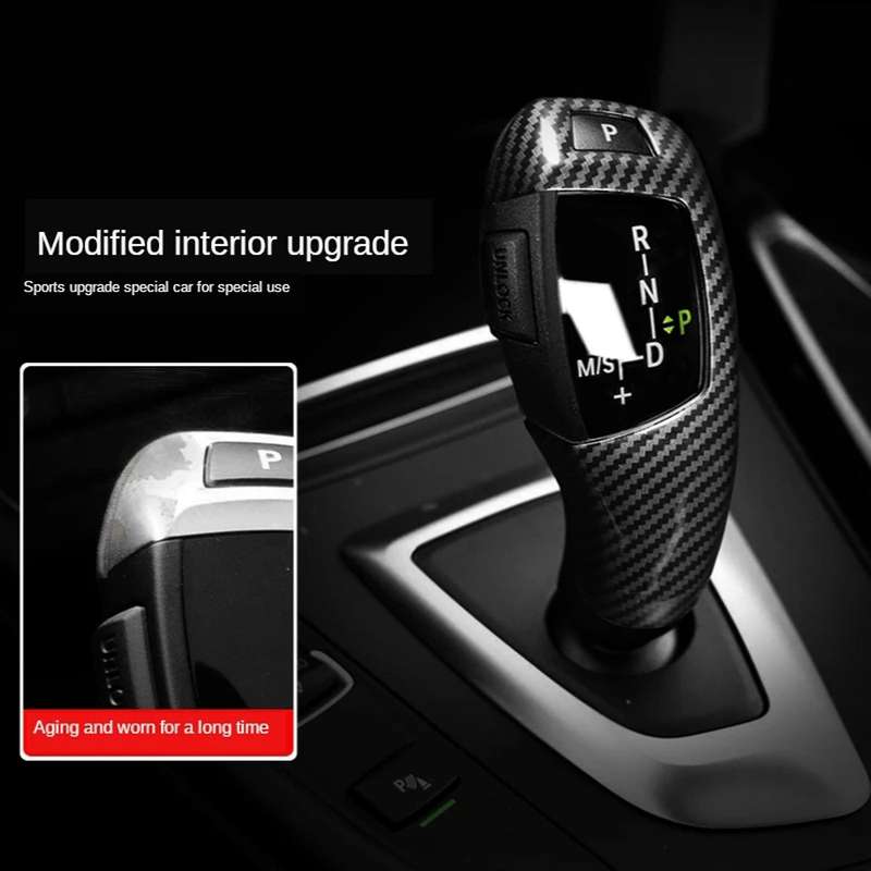 2Pcs Gear Shift Knob Protection Cap Cover Sticker Panel Trim Left for F20 F22 F30 F32 F36 F12 F13 X5