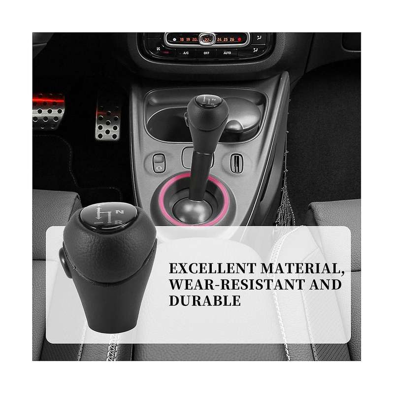 2PCS Gear Knob Automatic Knob Black for Smart Fortwo 450 451 1998-2014 Smart Roadster 452 03-2006 Ge