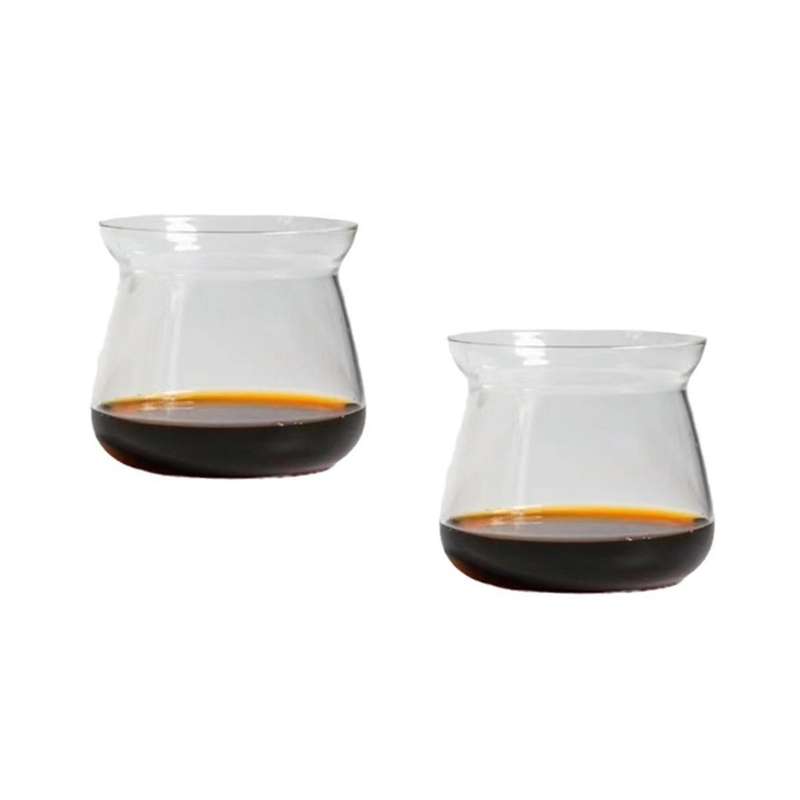 2PCS Glass Coffee Mugs High Temperature Borosilicate Glass Mug Coffee Cup 275ml Hand Brewed Coffee M