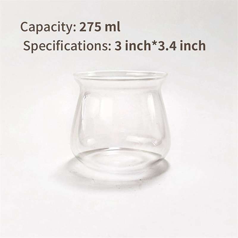 2PCS Glass Coffee Mugs High Temperature Borosilicate Glass Mug Coffee Cup 275ml Hand Brewed Coffee M