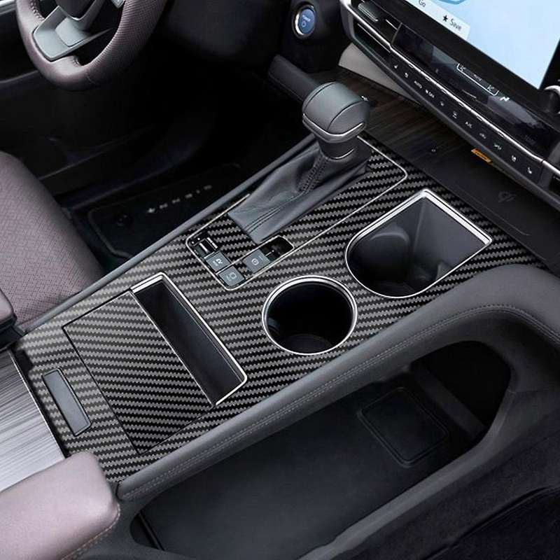 2Pcs Gear Shift Panel Trim Decorative Strip Carbon Fiber Pattern for Sienna 2021
