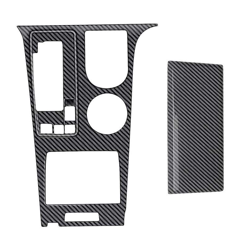 2Pcs Gear Shift Panel Trim Decorative Strip Carbon Fiber Pattern for Sienna 2021