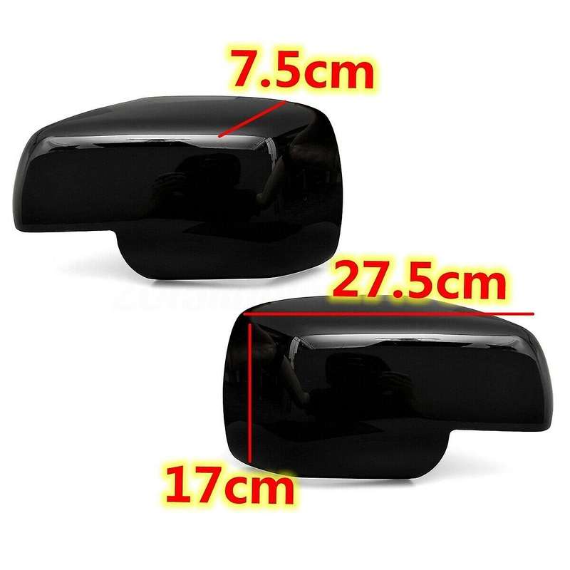 2Pcs Gloss Black Wing Mirror Covers Cap for 3 2