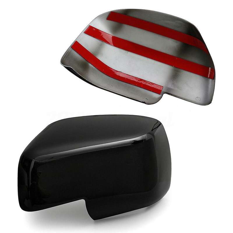2Pcs Gloss Black Wing Mirror Covers Cap for 3 2