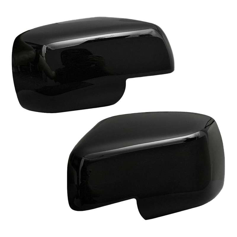 2Pcs Gloss Black Wing Mirror Covers Cap for 3 2