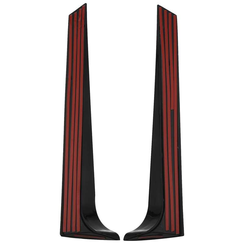 2pcs Gloss Black Rear Side Wing Roof Spoiler Cover Stickers Trim for 2011-2017 Car Accessories
