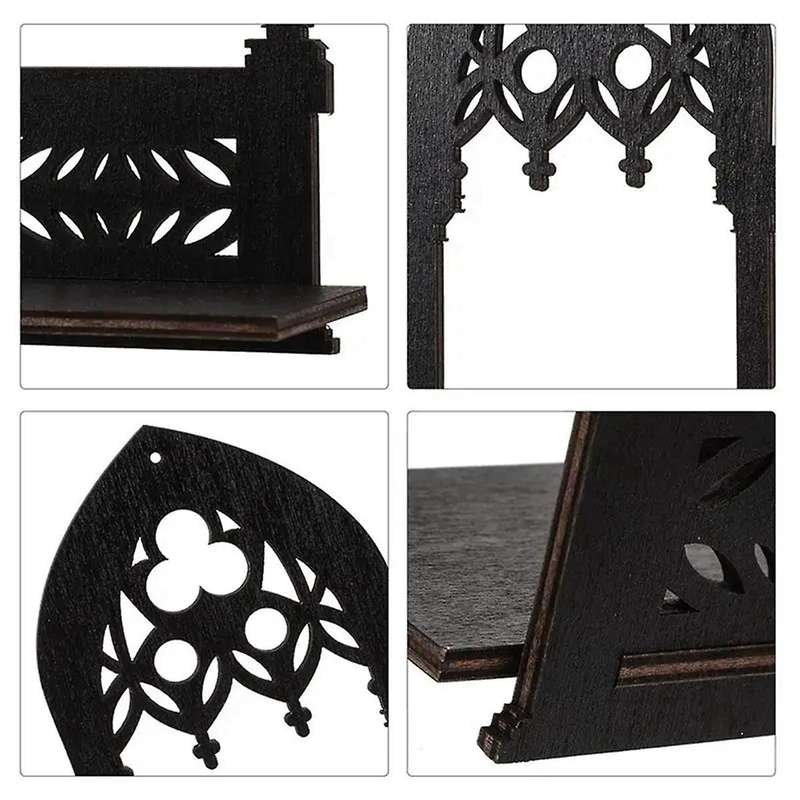 2Pcs Gothic Arch Architectural Candle Holder Wrought Iron Home Decoration Candle Holder