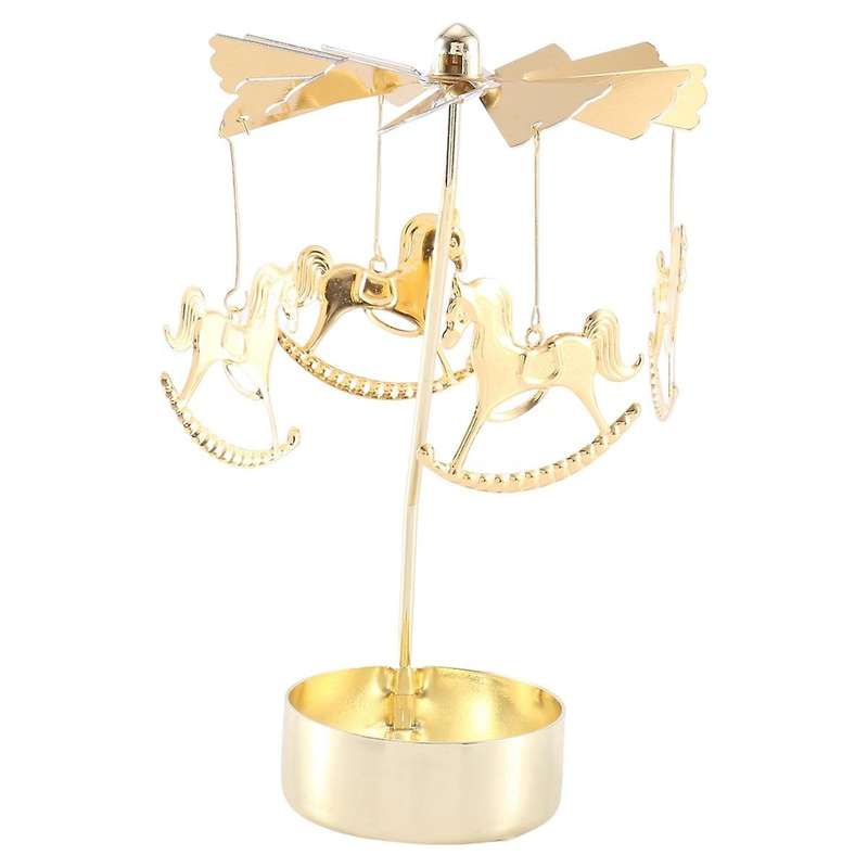 2PCS Gold Metal Candle Holders Room Decoration Rotating Candle Holders Gold Hot Rotating Candle Hol